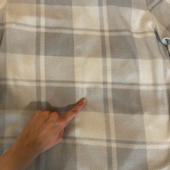 Fleece | Plaid | Shacket | Gray & Cream - Picture 14 of 14